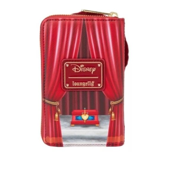 Disney Loungefly Red Snow White Evil Queen Throne Zip Around Wallet, RARE NEW - Picture 1 of 6